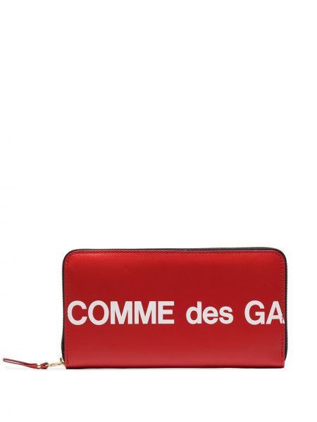 Trykt myntpung Comme Des Garçons Wallet rød