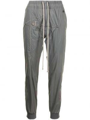 Pantalones de chándal con bordado Rick Owens X Champion gris