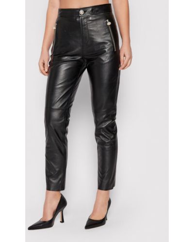 Custommade Bőrnadrág Phoebe 999418510 Fekete Regular Fit