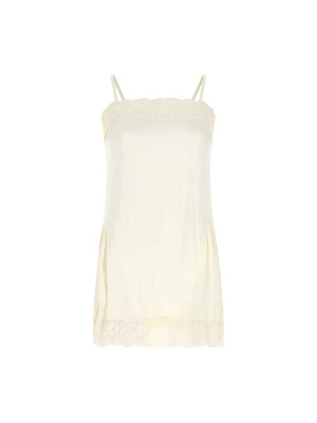 Satynowa sukienka mini Maison Margiela biała