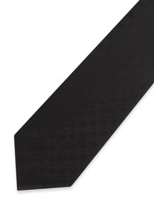 Žakárová hedvábná kravata Dolce & Gabbana černá