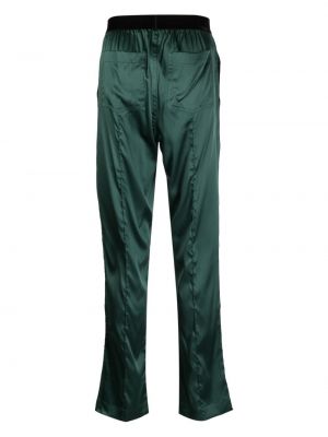 Saténové kalhoty Tom Ford zelené