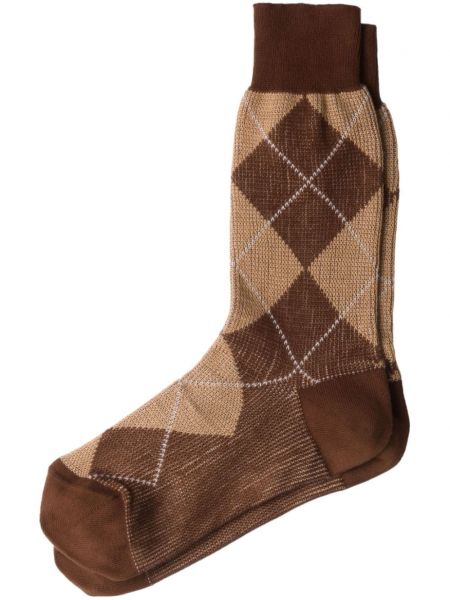 Kockované bavlnené ponožky Prada