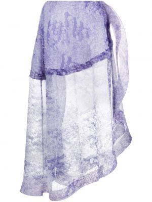 Průsvitné midi sukně Victoria Beckham fialové