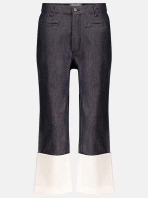 Straight fit džíny s vysokým pasem Loewe modré