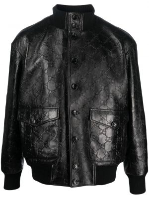 Kožna jakna Gucci crna