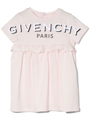 Trykt dress for jenter Givenchy Kids rosa