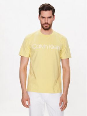Priliehavé tričko Calvin Klein žltá