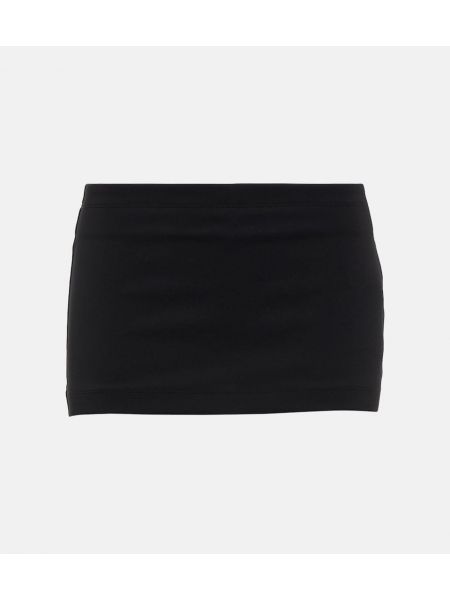 Mini falda de tela jersey de crepé Balenciaga negro