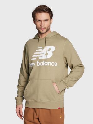 Relaxed fit džemperis New Balance žalia