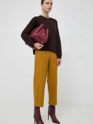 Sweter wełniany Liviana Conti brązowy