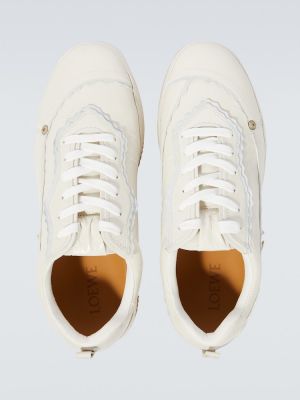 Δερμάτινα sneakers Loewe λευκό