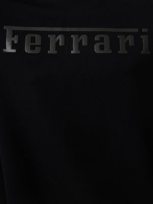 Viskózová mikina s kapucí s potiskem Ferrari černá