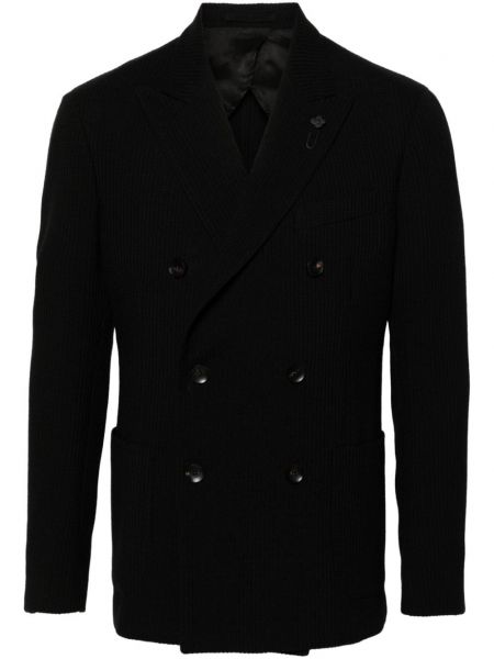 Dobbeltradet blazer Lardini sort