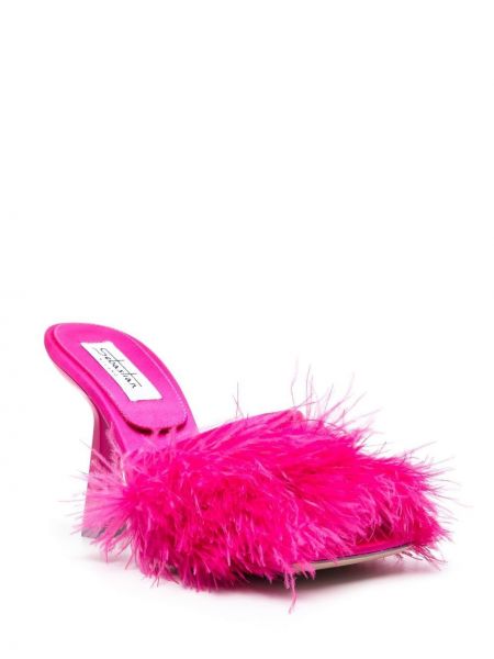 Sandály z peří Sebastian Milano růžové