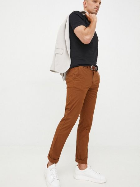 United Colors of Benetton nadrág férfi, barna, testhezálló