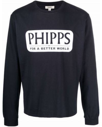 T-shirt z printem Phipps, niebieski
