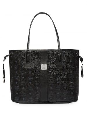 Двусторонняя сумка шоппер Mcm черная