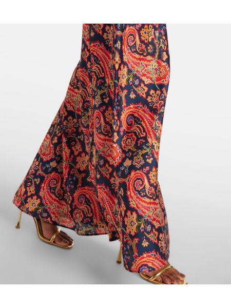 Dlouhé šaty s paisley vzorom Rabanne
