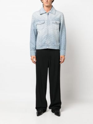 Žakárová džínová bunda na zip Balmain