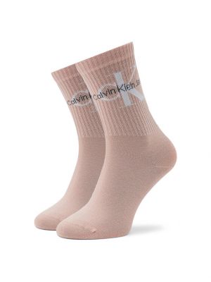 Ψηλές κάλτσες Calvin Klein Jeans ροζ
