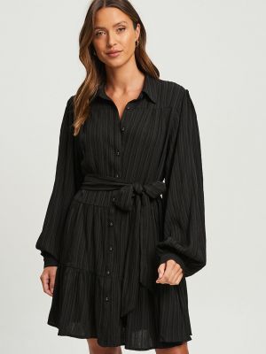 Платье-рубашка Tussah черное