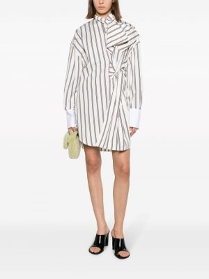 Robe chemise avec noeuds à rayures Msgm