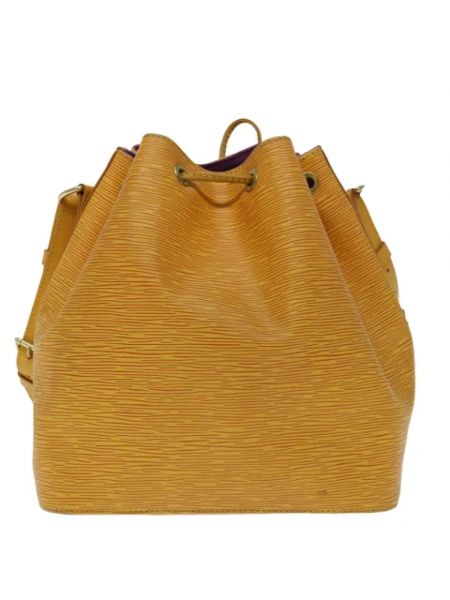 Bolsa de hombro de cuero retro Louis Vuitton Vintage amarillo