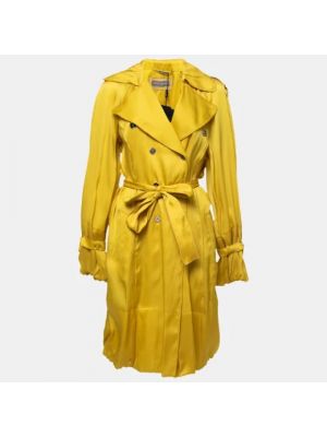 Jedwabny płaszcz Dolce & Gabbana Pre-owned żółty