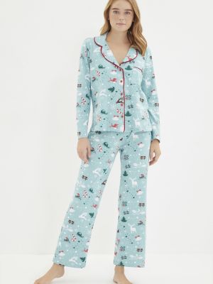 Pijamale Trendyol alb