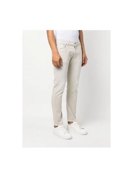 Pantalones de algodón con bolsillos Dondup blanco