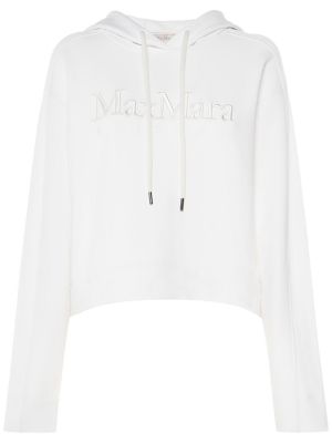 Chemise à capuche en jersey Max Mara blanc