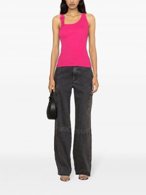 Top mit schnalle Versace Jeans Couture pink