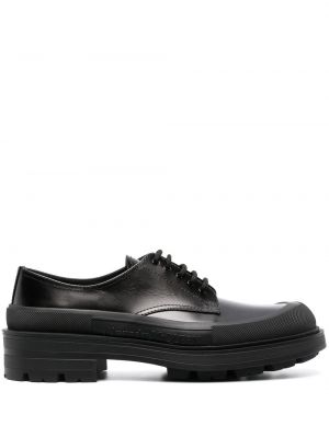 Кожени обувки в стил дерби Alexander Mcqueen черно