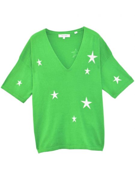 T-shirt en coton en tricot à motif étoile Chinti And Parker