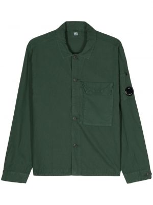 Bavlněná košile C.p. Company zelená