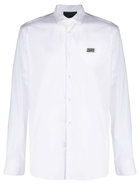 Camisa con bordado manga larga Philipp Plein blanco