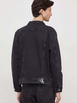 Džínová bunda Calvin Klein Jeans černá