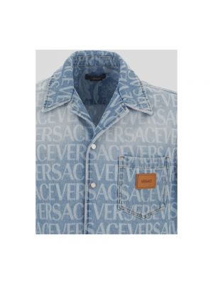 Camisa vaquera con estampado Versace