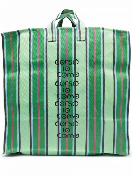 Шопинг чанта с принт 10 Corso Como зелено