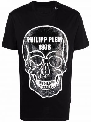 Тениска с принт с шипове Philipp Plein