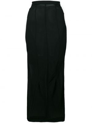 Průsvitné přiléhavé midi sukně na zip Comme Des Garçons Pre-owned - černá