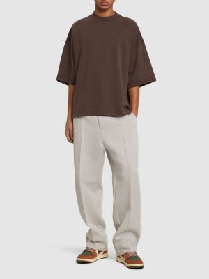 Camiseta de tejido fleece oversized Nike marrón