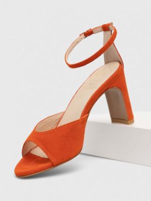 Sandale od brušene kože Baldowski narančasta