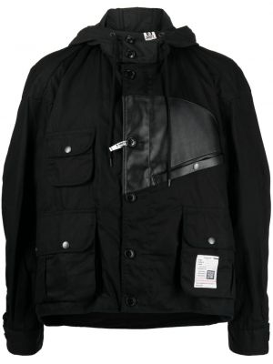 Pamučna jakna s kapuljačom Maison Mihara Yasuhiro crna