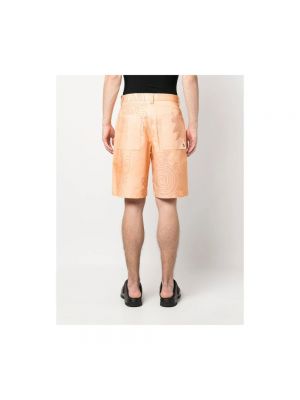 Pantalones cortos de algodón con estampado Jacquemus naranja