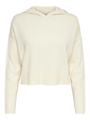 Nylonový vlnený priliehavý sveter Only - biela