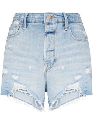 Nødlidende jeans-shorts Good American blå