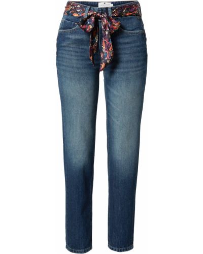 Bavlnené džínsy s vysokým pásom na zips Freeman T. Porter - modrá