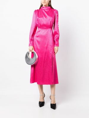 Růžové midi šaty Olivia Rubin